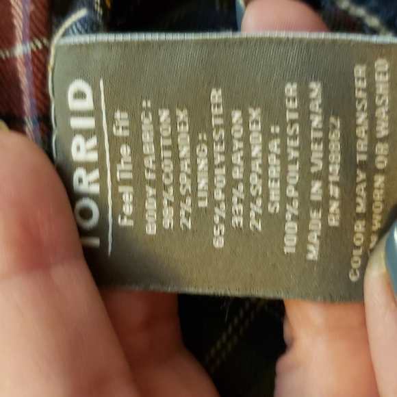 NWT Denim Jacket Sherpa Collar & Plaid Lined - Picture 14 of 16